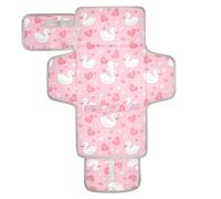Reusable Diaper pad with Tissue Pocket Diaper mat Changing pad Travel with Built-in Pillow Animal Duckling Valentine