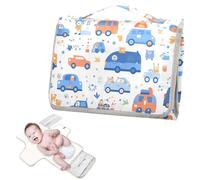 Reusable Diaper pad with Tissue Pocket Toy Car Blue Waterproof Changing pad for Moms, Dads cambiadores de pa?ales para Bebes