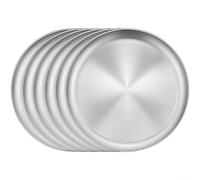 Reusable Dinner Plate Set Made from Resistant Stainless Steel for Use in Various Climates and Conditions Throughout the Year (6)