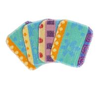 Reusable Dish Scrubber Sponge Set - Non-Scratch Scouring Pads & Scrubbing Cloths Made of Natural Organic Cotton Fibers with Food-Grade Hardener Coating for Kitchen, Bathroom & Household Cleaning (4)