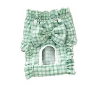 Reusable Dog Diapers for Females - Breathable Soft Puppy Trousers, Plaid Dog Diapers, Adjustable Belly Wraps for Small Dogs, Female Dogs, Girl Dogs