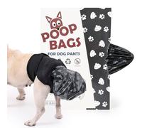Reusable Dog Poop Pants with 50pcs Poop Bags, Dogs Sanitary Pants for Incontinence Outdoor Walking Pet Poop Collection Pants Senior Disability Dogs_S