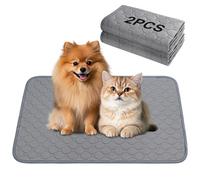Reusable Dog Training Pads, 2 Pack Washable Puppy Pads, Super Absorbent Waterproof Washable Pee Pads for Dogs, Leak-Proof Non-Slip Fast Drying Training Pads Mat for Home, Car, Travel (70x100cm)