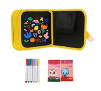 Reusable Doodle Book | Erasable Slate - Drawing Book with 12 Felt Tip Pens for Art Activities, Travel, School, Classroom, Play and Learning