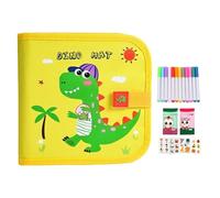 Reusable Doodle Book - Travel Coloring Kit with 12 Pens | Children Drawing Pad, Learning Activity Set for Car Ride Airplane Road Trip School Entertainment Creative Fun Portable PVC