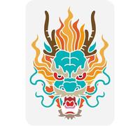 Reusable Dragon Stencils,29.7x21cm Asian Oriental Dragon Reusable Stencil for Painting on Wood,Wall,Fabric,Rock,Sign,DIY Art Projects,Animal Template