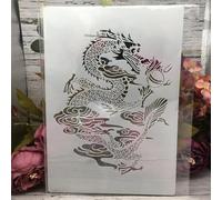 Reusable Dragon Stencils,A4 29cm China Dragon Stencils for Painting on Wood Canvas Walls Decorations Animal Template Art Projects