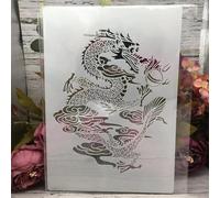 Reusable Dragon Stencils,A4 29cm Dragon Stencils for Wood Wall Card Rock Wood Signs Coasters Canvas Home Décor Style B