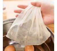 Reusable Drawstring Strainer Bag for Tea, Coffee & Soup Filtration - Fine-Mesh Cotton Filter Pouch, 25 x 21 cm, Dishwasher Safe, & High-