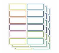Reusable Dry Erase Labels for Organizing, Storage Bin, Craft, Jars, Dry Erase Stickers Sticky Notes for Office School Home Gift Chioce (1.25 x 3.5 inches, Multi-Colored) (36 PCS)