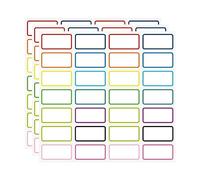 Reusable Dry Erase Labels for Organizing, Storage Bin, Craft, Jars, Dry Erase Stickers Sticky Notes Removable Label for Office School Home Gift Chioce (1x 2 inches, Multi-Colored) (84 PCS)