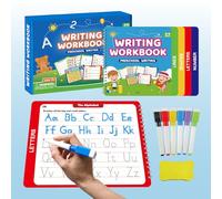Reusable Dry Erase Preschool Learning Activities Book for Kids Ages 3-5: Trace Letters, Numbers & Shapes. Complete Handwriting Practice Kit for Toddler Travel & Screen-Free Fine Motor Education
