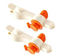 Reusable Duck Bag Clips with Pour Spout 2 Pack Snack Storage 14x4.8x3cm | Thick Bag Compatible Tight Grip Liquid Pouch Pet Chow Travel Helper Car on The Move Snack Storage