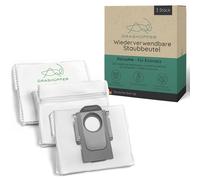 Reusable Dust Bags with Zip for Ecovacs with Zip for Deebot X11 Pro OMNI, X9, X8 Pro, X8 PRO Plus, T30C, T50 PRO OMNI, T80 OMNI - Pack of 3 GRASHÜPFER