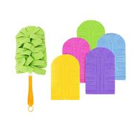 Reusable Duster Refills Compatible with Swiffer Duster Handles - Washable Microfibre 360° Electrostatic Dusting Heads for Home, Blinds & Pet Hair - Eco-Friendly Sustainable Cleaning (5pc)