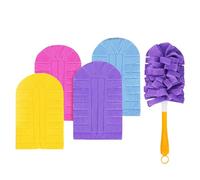 Reusable Duster Refills Compatible with Swiffer Duster Handles - Washable Microfibre 360° Electrostatic Dusting Heads for Home, Blinds & Pet Hair - Eco-Friendly Sustainable Cleaning (4pc)