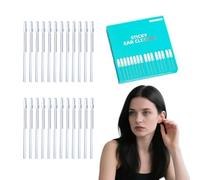 Reusable Ear Wax Removal, 24 PCS Self Sticky Ear Cleaner Earwax Removal Kit, Washable Wax Removal Tool Dry Ear Cleaning Kit, Professional Ear Wax Remover for Adults Kids Home Use Ear Pick