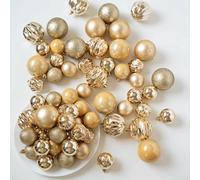Reusable Electroplated 48pcs Christmas Ball Ornament Set with Hanging Hole, Plastic Decorations for Holiday Tree, Garland, Wreath, Home and Office Use (Colorful)