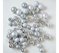 Reusable Electroplated 48pcs Christmas Ball Ornament Set with Hanging Hole, Plastic Decorations for Holiday Tree, Garland, Wreath, Home and Office Use (Red)