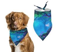 Reusable Elf Realm Triangle Pet Scarf, Dog Bandana, Polyester Fabric, Pet Bandana for Small Medium Large Dog Cat and Other Pets 27.6 * 11.8 Inches