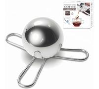 Reusable Espresso Cooling Ball, Coffee Cooling Tool, Stainless Steel Ball Cooler Espresso Ball, Bourbon, Scotch and Cocktail Metal ice Cubes (1, Trident)