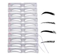 Reusable Eyebrow Template, 12 Pieces, Eyebrow Shaper Kit, 18.5 x 3 cm Eyebrow Brand Pomade, Multi-Purpose Eyebrow Shaping Tool for Parties, Dating, Travel and Proms, Easy to Use