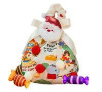 Reusable Fabric Christmas Talking Bags - 6.89 Inch Holiday Sweets Gift Packing Bag for Gatherings Stocking Stuffers Chocolates Craftsmen Children Adults Teachers