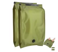 Reusable Fabric Vacuum Seal Bags for Clothing - Compression Travel Essentials with No Pump - Manual Exhaust, Tear-Resistant Oxford Cloth for Luggage, Closet & Packing Organization (Military Green-2L)