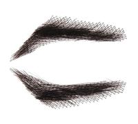 Reusable Fake Eyebrows - 1 Pair Real Hair Lace Brows | Natural Looking Breathable Eyebrow Extensions for Holiday Makeup, Theatre, Cosplay, Costume Party, Beauty Styling and Everyday Use