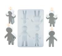 Reusable Family Mould Silicone Candle Molds Four Plaster Mold for Plaster O