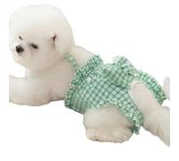 Reusable Female Dog Diapers - Soft Female Puppy Pant,Adjustable Doggie Diapers, Belly Wraps, Plaid Pet Diapers for Heat Cycle Peeing