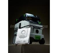 Reusable Festool Dust Extractor Bag Longlife 496120 ZIP 496187 CLT 26 CTM 26