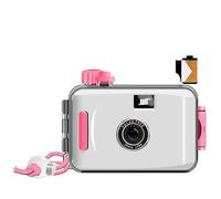 Reusable Film Camera 35mm Reloadable Waterproof Film Camera, One time Imaging,5m Waterproof Retro Style, Focus Free, Light Weight, Easy to Use(P,With film)