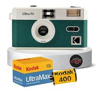 Reusable Film Camera Bundle includes a Green Kodak Ultra F9 Film Camera, Kodak Ultramax 35mm Film 36 Exposures and Clikoze Camera Film Photography Tips Card
