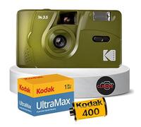 Reusable Film Camera Bundle includes Kodak M35 35mm Film Camera, Kodak 35mm film 36 exposures and Clikoze Tips Card (Olive)