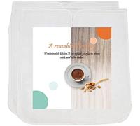Reusable Filter Bags - 12" X 12" Washable Mesh Bag for Straining Food/Cold Brew Coffee,Food Grade BPA-Free Cheesecloth,Multiple Usage for Nut Milk Fruit Wine Juice Filter (2 pack, 12" X 12")