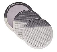 Reusable Filter Set by Slimm Filter - 3 Piece, Stainless Steel Metal - Mesh, Fine, Ultra-Fine Metal Filter For AeroPress Coffee and Espresso Maker - Brew Barista-Grade Coffee At Home