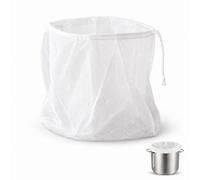 Reusable Fine Mesh Straining Bag, 22x26 Inch Food Grade Nylon Drawstring Filter Bag for Home Brew, Jam Making, Nut Milk, Yogurt, Jelly, Cider & Cold Brew Coffee