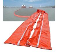 Reusable Floating Oil Containment Boom and Aquatic Plant Barrier for Harbor, River, and Lake Pollution Control