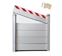 Reusable Flood Barrier L 123cm H 100cm Aluminum Flood Protection Board Heavy Duty Flooding Prevention Outdoor Indoor Barriers For Garage/Front Door/Gate/Basement Portable Flooding Control Baffle