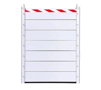 Reusable Flood Barrier L 123cm H 140cm Aluminum Flood Protection Board Heavy Duty Flooding Prevention Outdoor Indoor Barriers For Garage/Front Door/Gate/Basement Portable Flooding Control Baffle