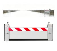 Reusable Flood Barrier L 123cm H 20cm Aluminum Flood Protection Board Heavy Duty Flooding Prevention Outdoor Indoor Barriers For Garage/Front Door/Gate/Basement Portable Flooding Control Baffle