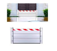 Reusable Flood Barrier L 123cm H 60cm Aluminum Flood Protection Board Heavy Duty Flooding Prevention Outdoor Indoor Barriers For Garage/Front Door/Gate/Basement Portable Flooding Control Baffle