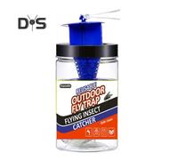 Reusable Fly Trap Jar Home Indoor Outdoor Large Capacity Transparent Portable Lightweight Long Lasting Fly Bait Catcher Bottle