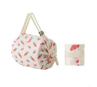 Reusable Folding Shopping Bag Large Capacity Nylon Storage Tote for Grocery Travel Beach Portable One Shoulder Handbag Foldable Design Yellow Blue Pink Black White(11)