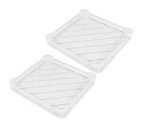 Reusable Food Freezing Tray 2Pcs White Plastic Stackable 14.37x13.78in