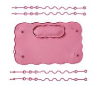 Reusable Food Mat Food Grade Silicone Tablemats Kids Placemats Dinner Placemat for Toddler Baby Feeding Plate with Strap Reusable Silicone Dining Mat for Infants