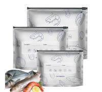 Reusable Food Storage Bags, Zipper Lock Aluminium Foil Pouches, Vegetable Freezer Bag, 30 Pieces Freezer Pantry Organizer for Meat Seafood Vegetables Snacks Kitchen Use, Clear