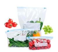 Reusable Freezer Bags, 70PCS Food Bags Aip Seal, Freezer Bags Sandwich Bags Large Reusable Food Plastic Seal Bag Soup Storage Zip Lock Bag (20*S+30*M+20*L)