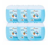 Reusable Freezer Blocks 6 Pack - Long Lasting Ice Packs for Lunch Boxes, Cool Bags, Picnics & Travel - Keeps Food & Drinks Cool for Hours